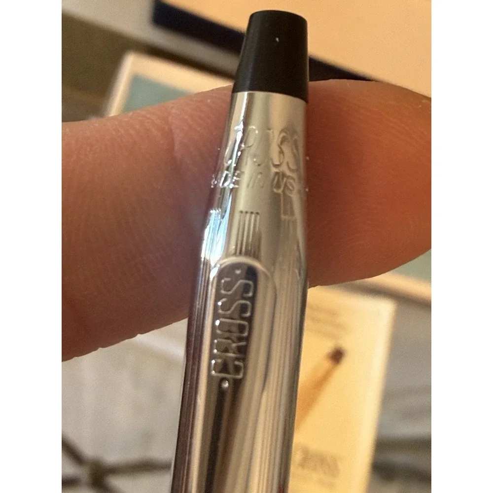 Vintage Cross Century Chrome Pen & Pencil Set w/ Box Since 1846 Set #3501 Chrome